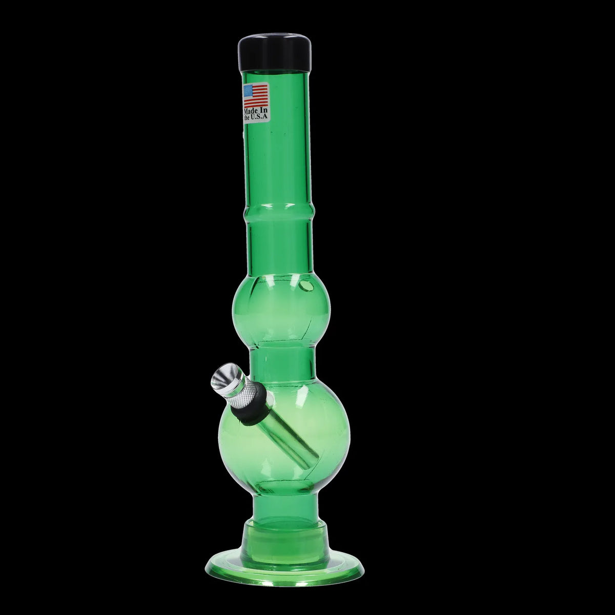 JM Plastics Double Bubble with Grip and Carb Hole Acrylic Bong - 8 in.
