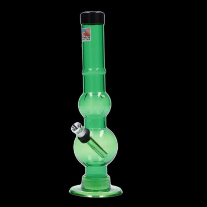 JM Plastics Double Bubble with Grip and Carb Hole Acrylic Bong - 8 in.