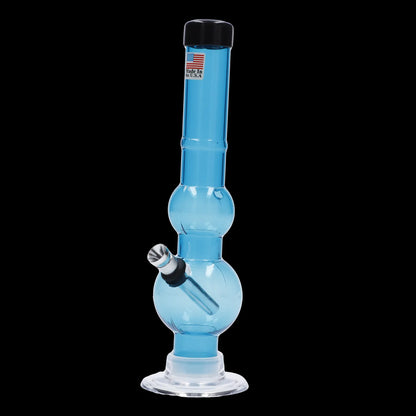 JM Plastics Double Bubble with Grip and Carb Hole Acrylic Bong - 8 in.