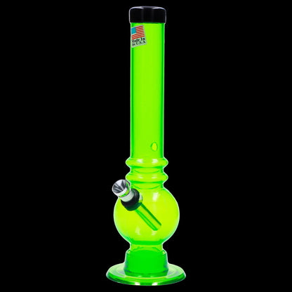 JM Plastics Bubble Base with Grip and Carb Hole Acrylic Bong - 8 in.