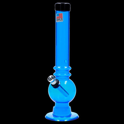 JM Plastics Bubble Base with Grip and Carb Hole Acrylic Bong - 8 in.