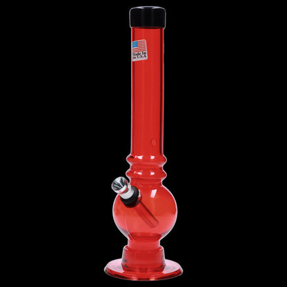 JM Plastics Bubble Base with Grip and Carb Hole Acrylic Bong - 8 in.