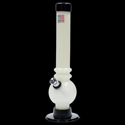 JM Plastics Bubble Base with Grip and Carb Hole Acrylic Bong - 8 in.
