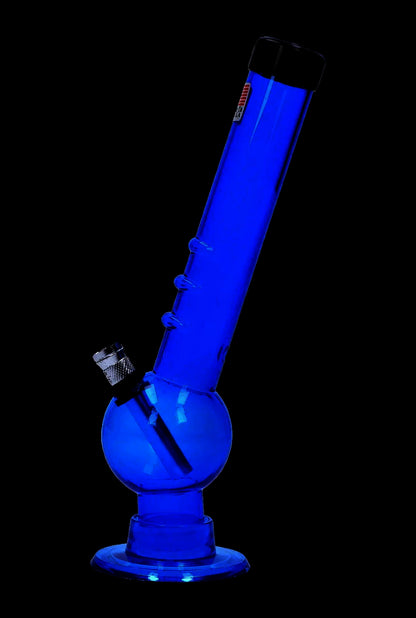 JM Plastics Bent Neck with Grip and Carb Hole Acrylic Bong - 8 in.