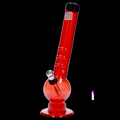 JM Plastics Bent Neck with Grip and Carb Hole Acrylic Bong - 8 in.