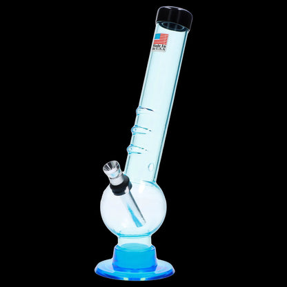 JM Plastics Bent Neck with Grip and Carb Hole Acrylic Bong - 8 in.