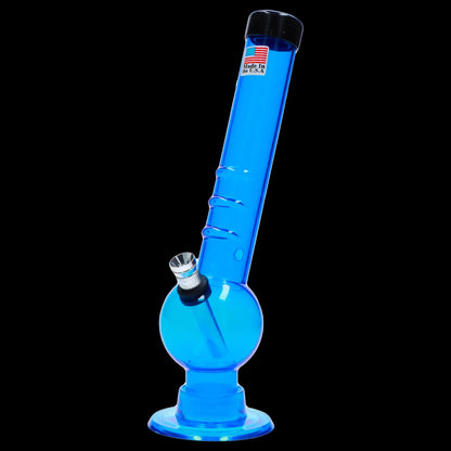 JM Plastics Bent Neck with Grip and Carb Hole Acrylic Bong - 8 in.