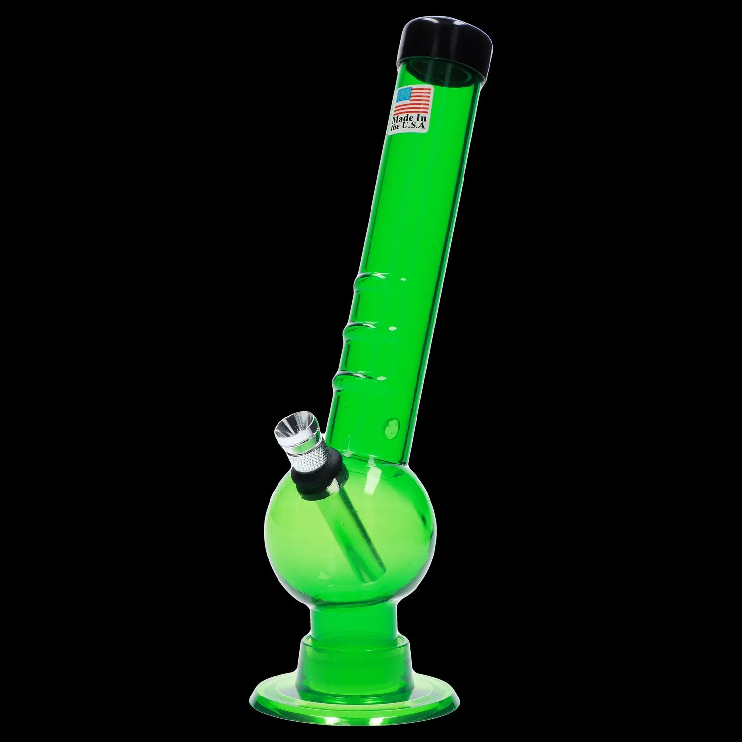JM Plastics Bent Neck with Grip and Carb Hole Acrylic Bong - 8 in.