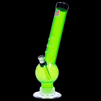 JM Plastics Bent Neck with Grip and Carb Hole Acrylic Bong - 8 in.