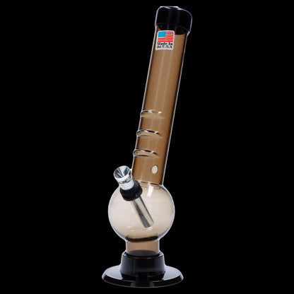 JM Plastics Bent Neck with Grip and Carb Hole Acrylic Bong - 8 in.