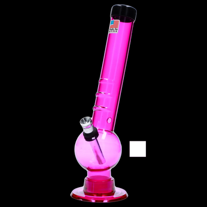 JM Plastics Bent Neck with Grip and Carb Hole Acrylic Bong - 8 in.