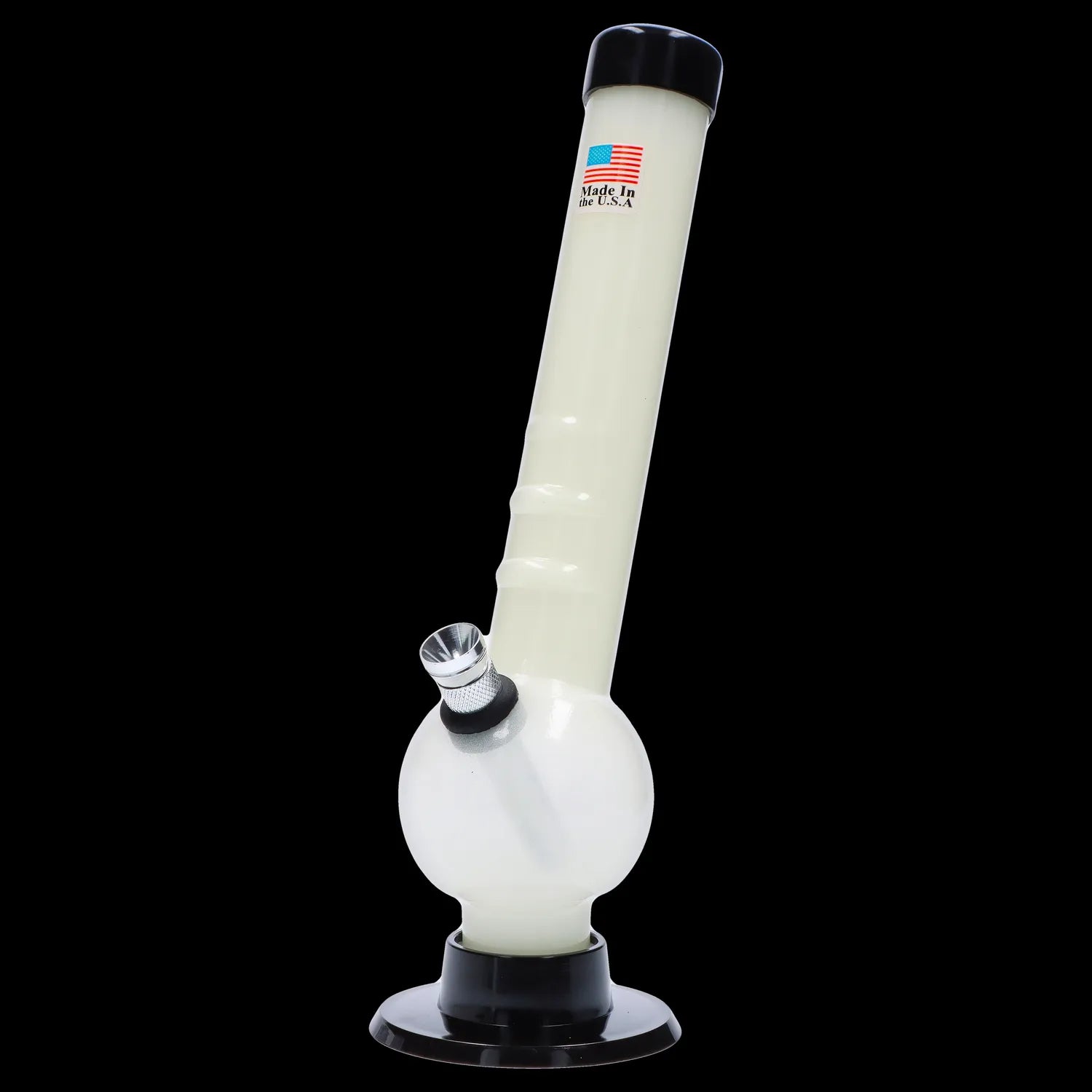 JM Plastics Bent Neck with Grip and Carb Hole Acrylic Bong - 8 in.