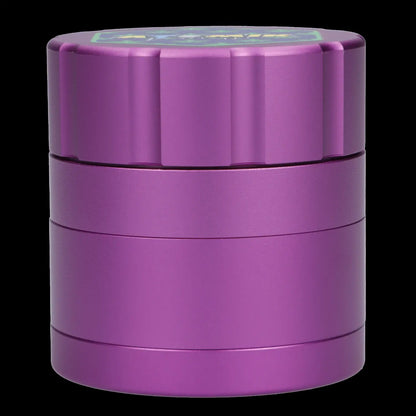 Purple four-piece cannabis grinder.