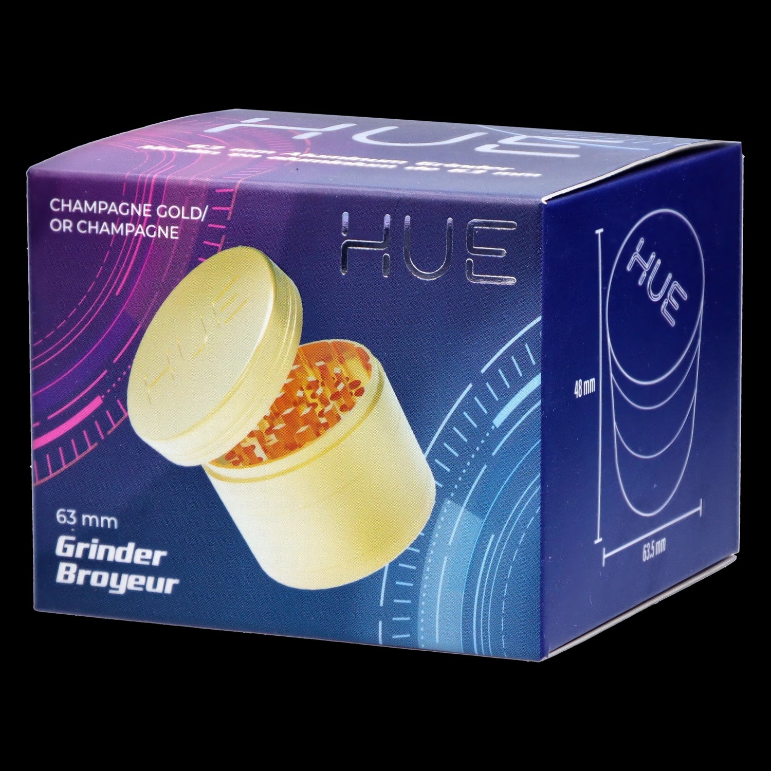 Hue 3-Stage Grinder - Black