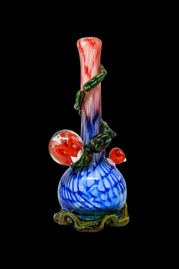High Point Glass Floral-Bulb Ascender Water Pipe - High Point Glass Floral-Bulb Ascender Water Pipe