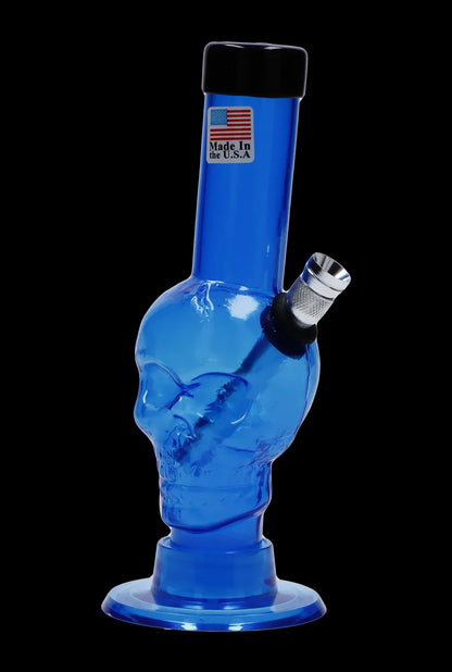 JM Plastics Mini Skull Base Acrylic Bong - 6 in.