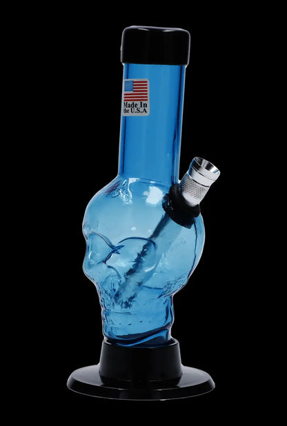 JM Plastics Mini Skull Base Acrylic Bong - 6 in.