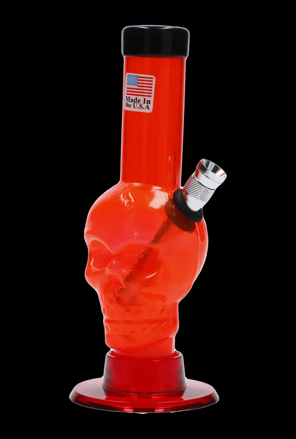 JM Plastics Mini Skull Base Acrylic Bong - 6 in.