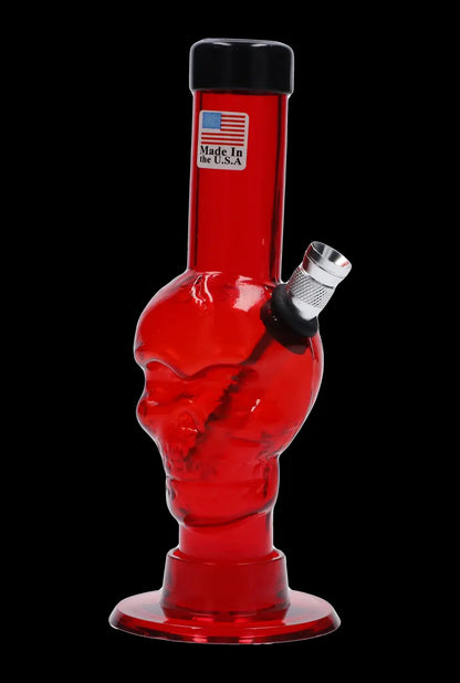 JM Plastics Mini Skull Base Acrylic Bong - 6 in.