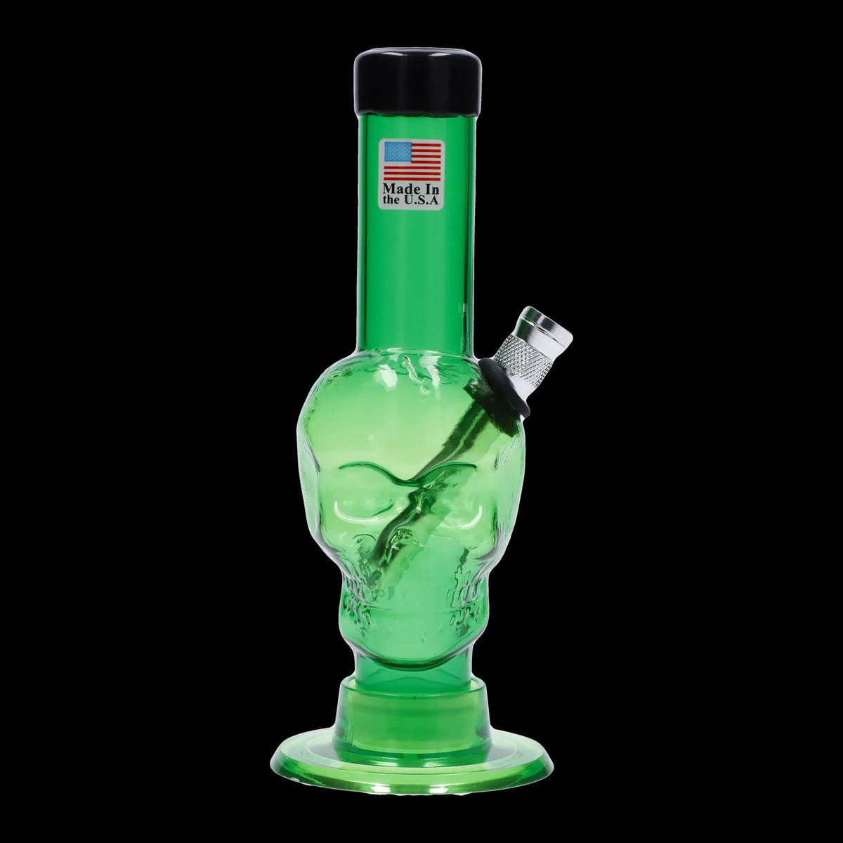 JM Plastics Mini Skull Base Acrylic Bong - 6 in.