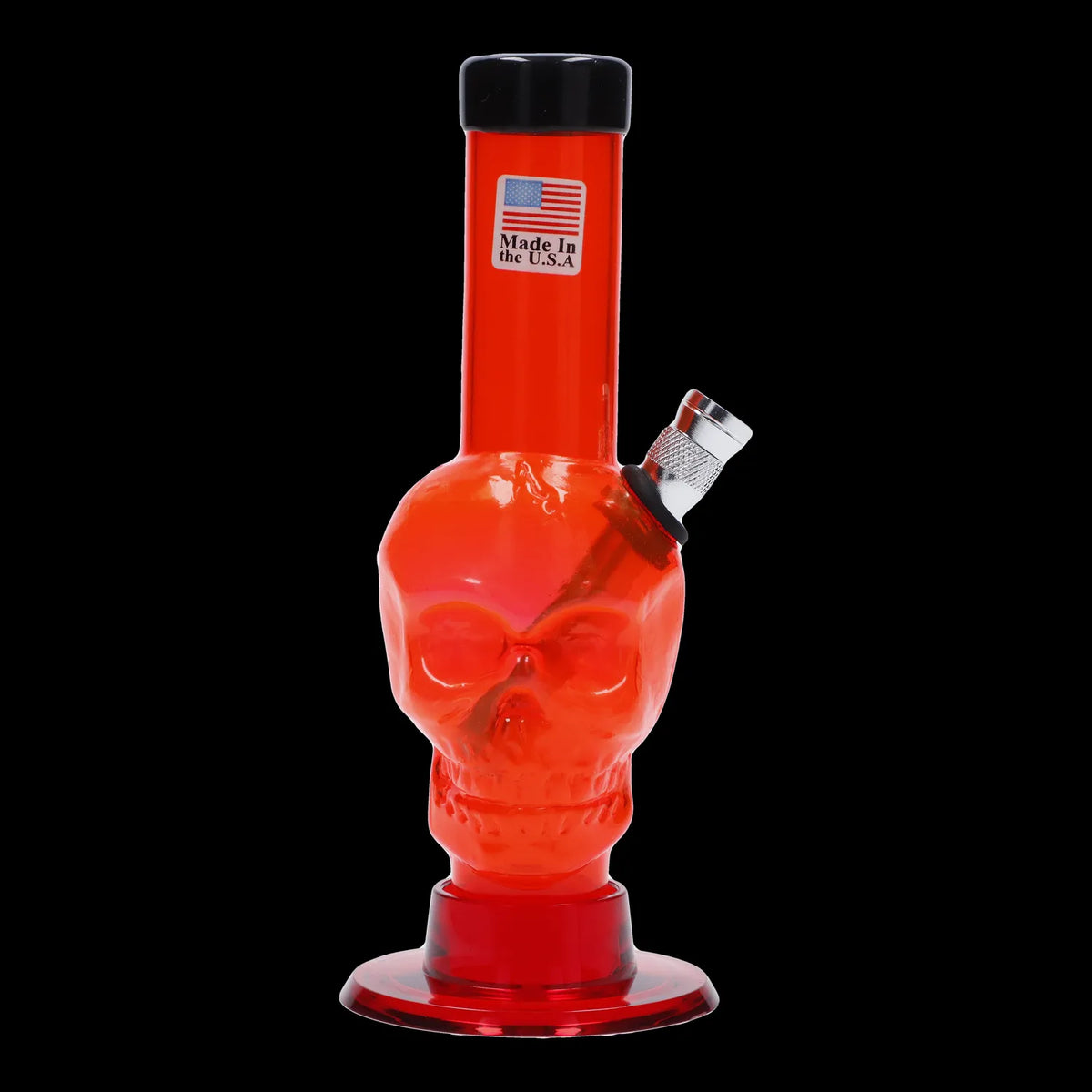 JM Plastics Mini Skull Base Acrylic Bong - 6 in.