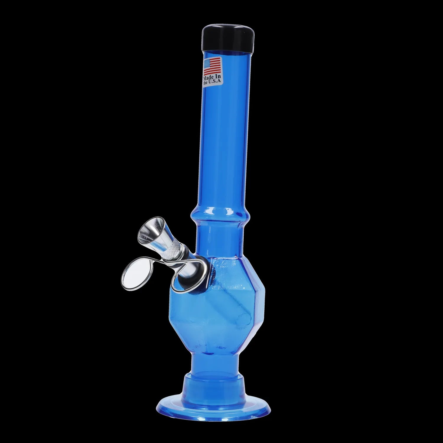 JM Plastics Grenade Base with Pull Slide Acrylic Bong - 8 in.