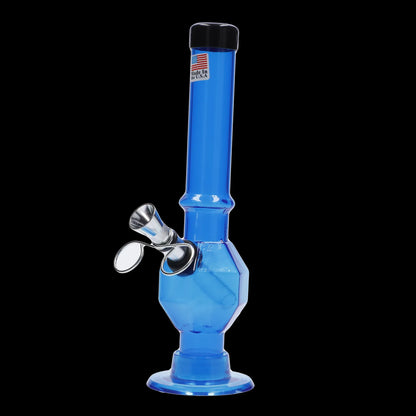 JM Plastics Grenade Base with Pull Slide Acrylic Bong - 8 in.