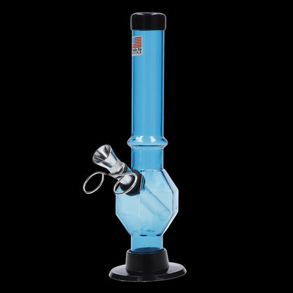 JM Plastics Grenade Base with Pull Slide Acrylic Bong - 8 in.