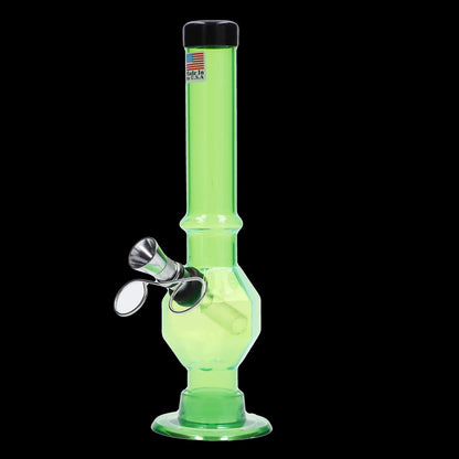 JM Plastics Grenade Base with Pull Slide Acrylic Bong - 8 in.