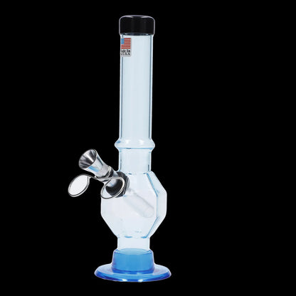 JM Plastics Grenade Base with Pull Slide Acrylic Bong - 8 in.