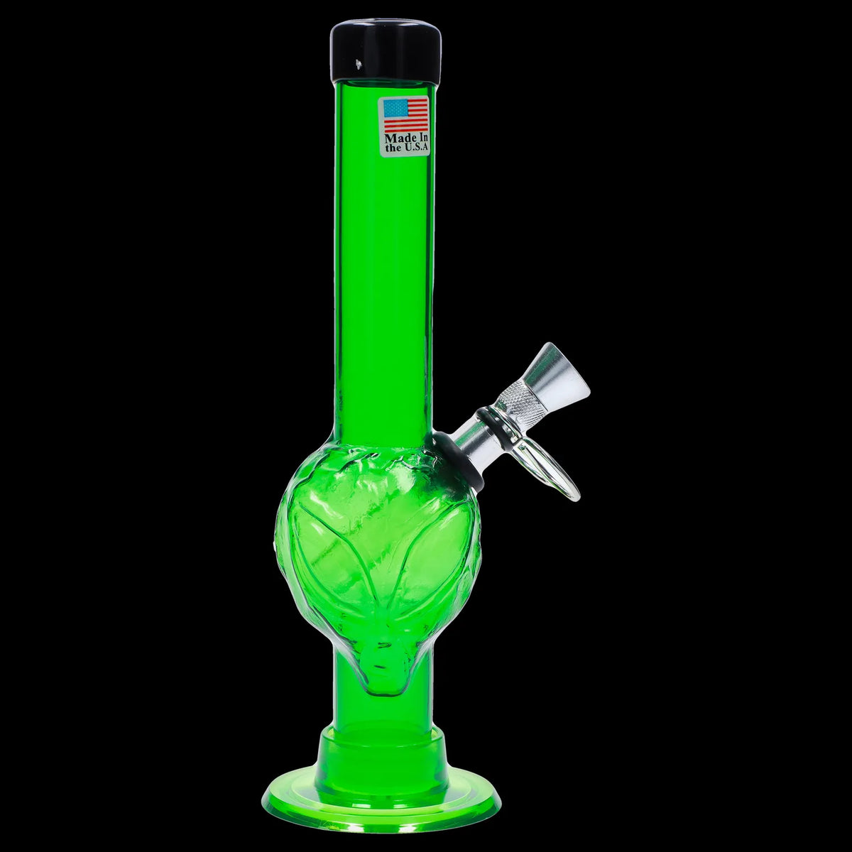 JM Plastics Alien Base with Pull Slide Acrylic Bong - 8 in.