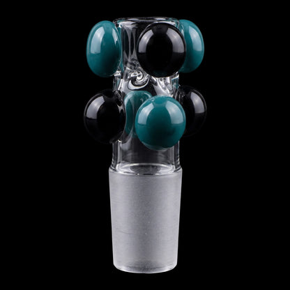18mm Clear Bowl with Color Marbles - Aqua Black