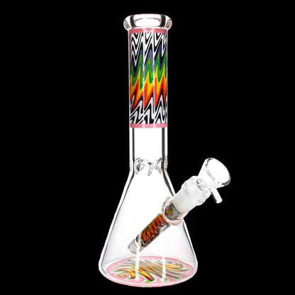 Smoke Cartel Wig Wag Beaker Bong - 10 in.