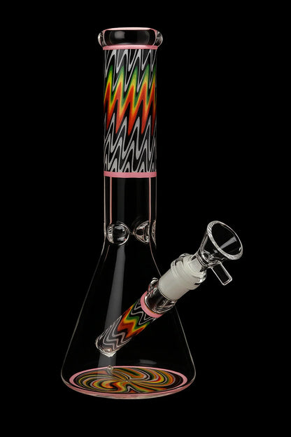 Smoke Cartel Wig Wag Beaker Bong - 10 in.