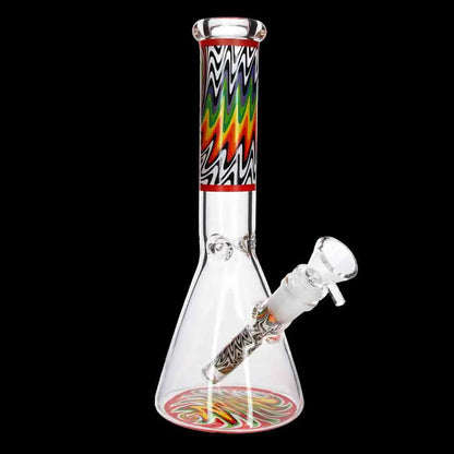 Smoke Cartel Wig Wag Beaker Bong - 10 in.