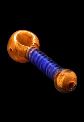 Smoke Cartel Frit Spiral Spoon Pipe - 4.5 in. - Smoke Cartel Frit Spiral Spoon Pipe - 4.5 in.