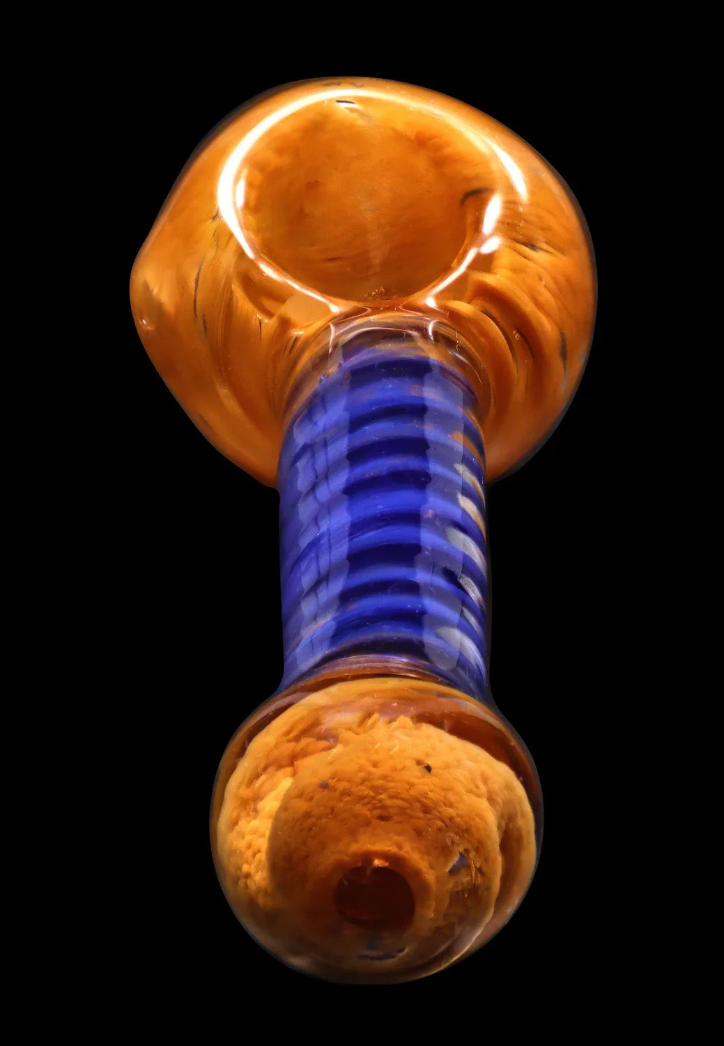 Smoke Cartel Frit Spiral Spoon Pipe - 4.5 in.