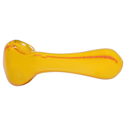Smoke Cartel Frit Glass with Rasta Line Spoon Pipe - 4.5 in.