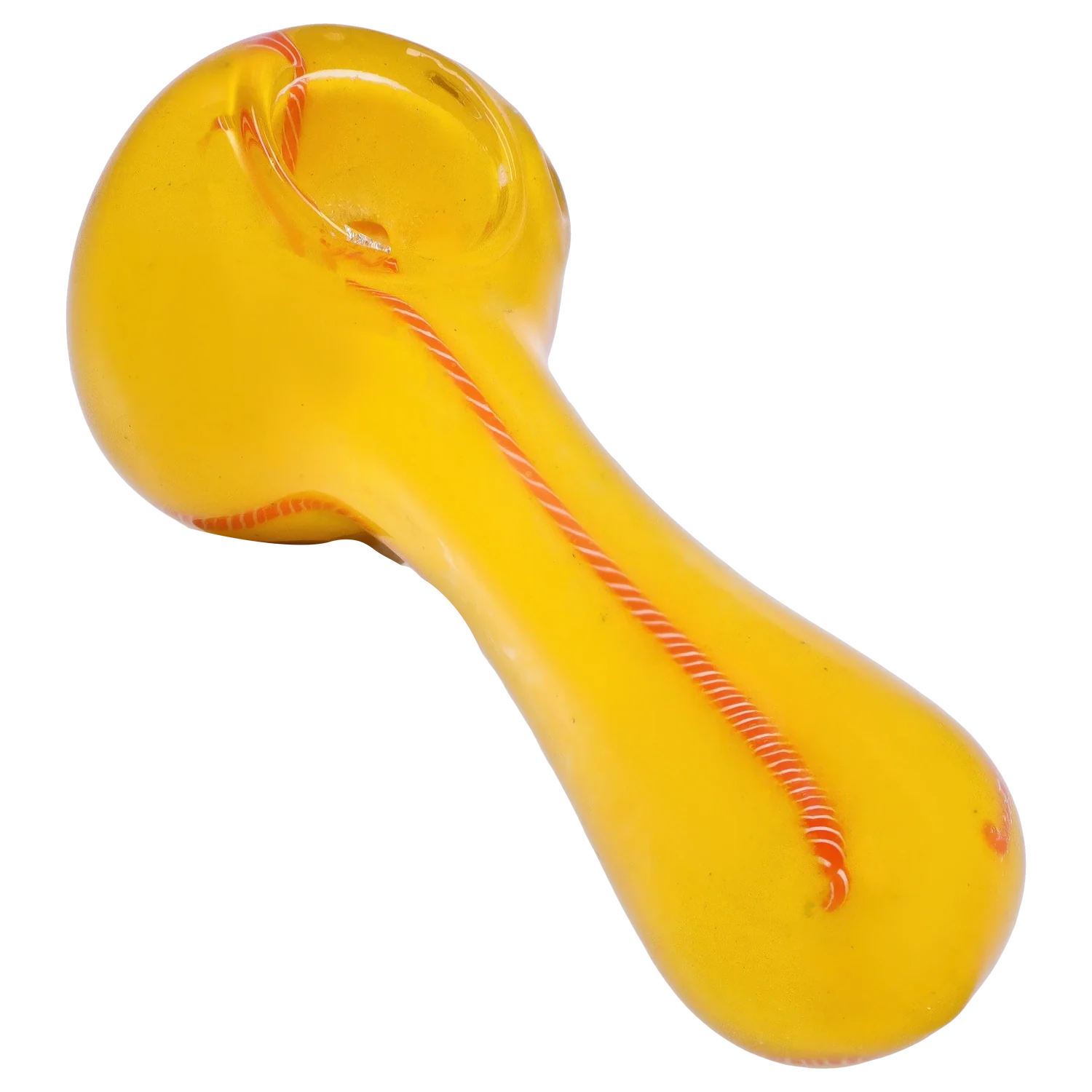 Smoke Cartel Frit Glass with Rasta Line Spoon Pipe - 4.5 in.