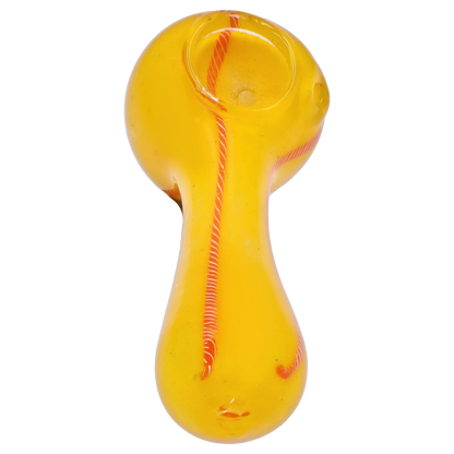 Smoke Cartel Frit Glass with Rasta Line Spoon Pipe - 4.5 in.