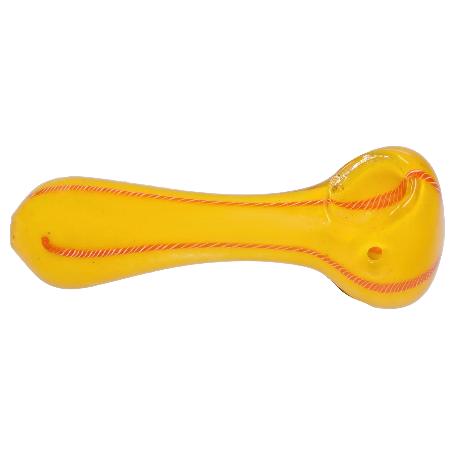 Smoke Cartel Frit Glass with Rasta Line Spoon Pipe - 4.5 in.