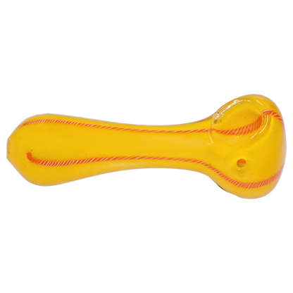Smoke Cartel Frit Glass with Rasta Line Spoon Pipe - 4.5 in.