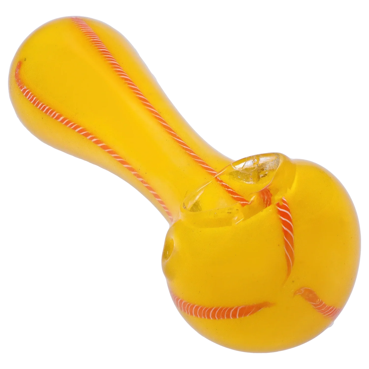 Smoke Cartel Frit Glass with Rasta Line Spoon Pipe - 4.5 in.