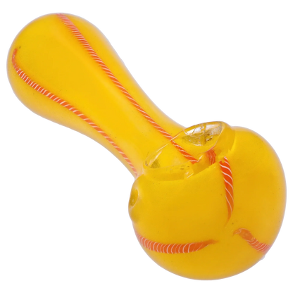 Smoke Cartel Frit Glass with Rasta Line Spoon Pipe - 4.5 in.