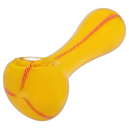 Smoke Cartel Frit Glass with Rasta Line Spoon Pipe - 4.5 in.