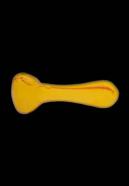 Smoke Cartel Frit Glass with Rasta Line Spoon Pipe - 4.5 in.