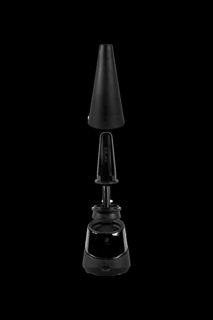 Black electronic dab rig for cannabis concentrates.