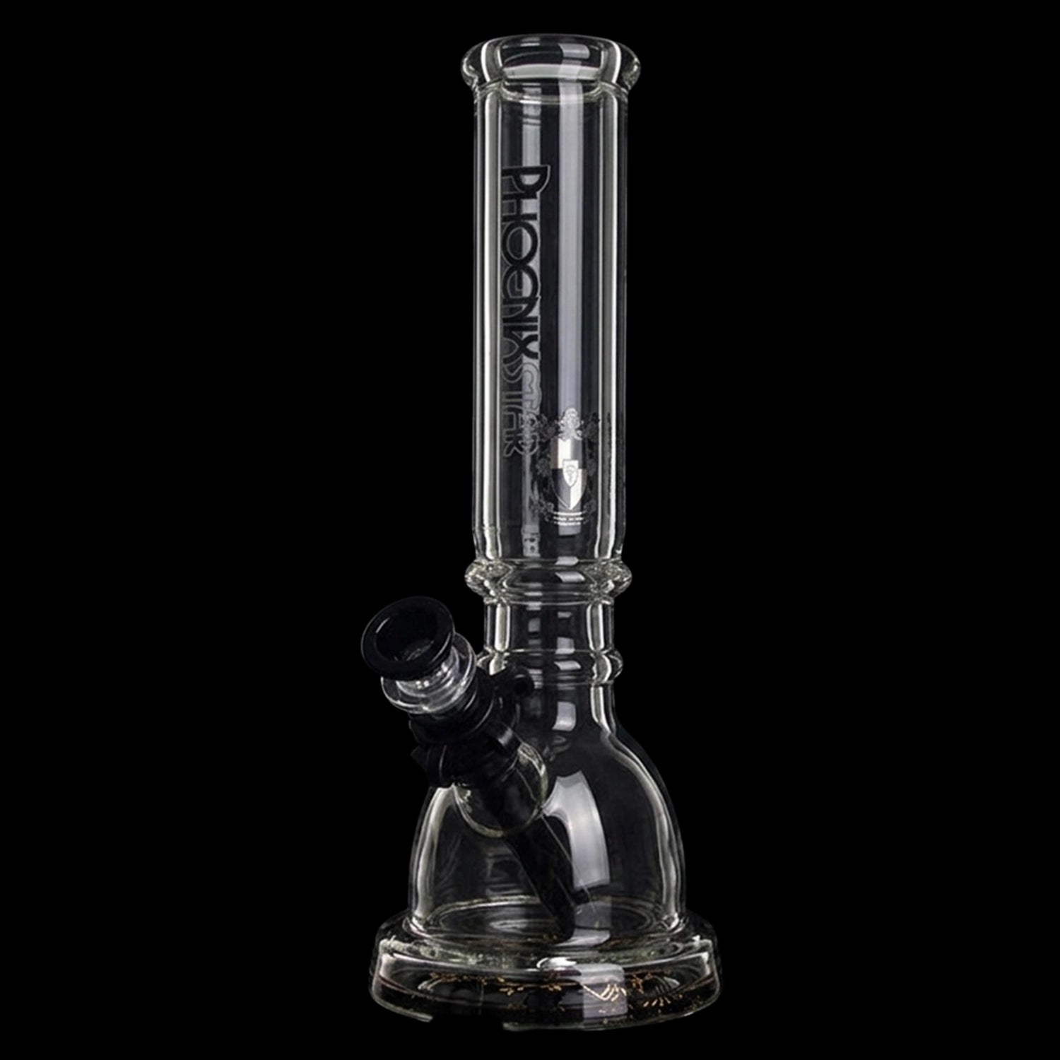 Green Flower Phoenix Star 7Mm Glass 12 Inches Beaker Bong With Wide Base