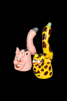 3D Painted Stoned Animal Bubbler