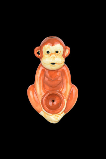 Wacky Bowlz Monkey Ceramic Hand Pipe - Wacky Bowlz Monkey Ceramic Hand Pipe